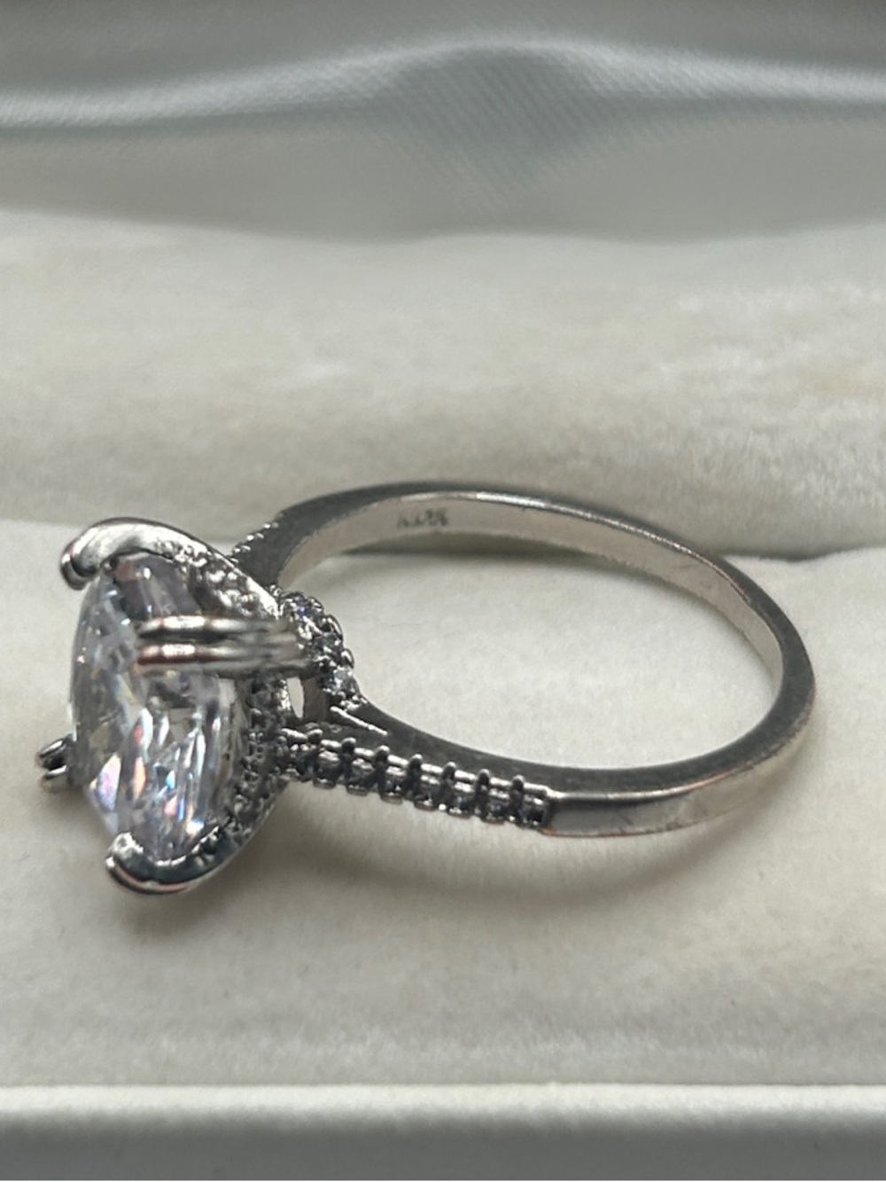 Solitaire 4 Carat Cocktail CZ Diamond Ring Sz 9 - Picture 16 of 16